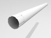 Труба соединительная 1000 мм Полиэстер белый