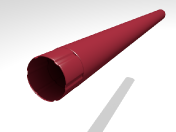 Труба соединительная1000 мм Гранит красный