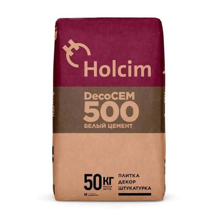 Белый цемент Holcim DecoCEM М500 50 кг.