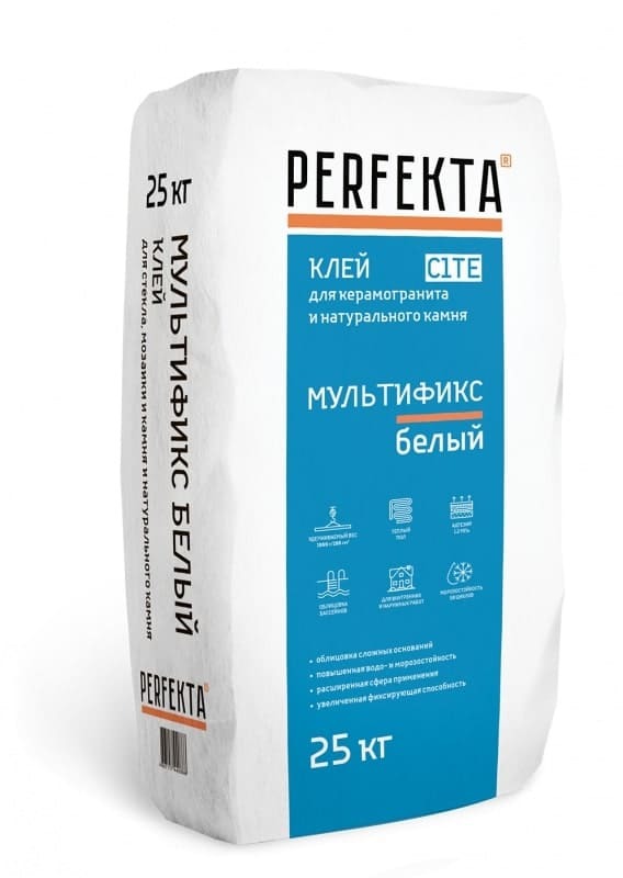 Плиточный клей Perfekta (Перфекта) Мультификс C1 TE белый 25 кг