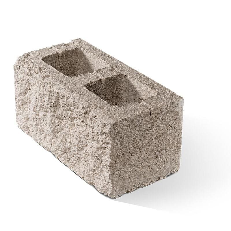 Пескобетонные блоки "Скала" заборный, колотый с двух сторон 390х190х188 Колдиз серый