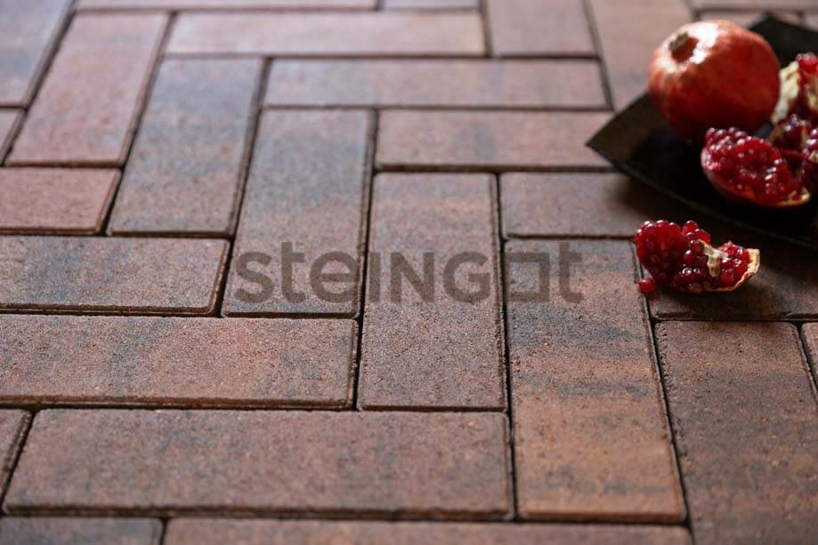 Тротуарная плитка Steingot Паркет 60 Колор-микс Клинкер частичный прокрас