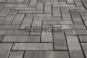Тротуарная плитка Steingot Паркет 60 Серая частичный прокрас