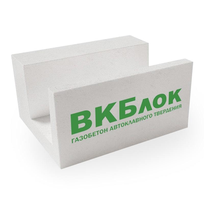 Газобетонные П-образные блоки ВКБлок 625х250х400, D500