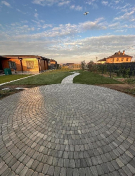 Тротуарная плитка Braer Классико круговая Color Mix Туман, толщина 60мм